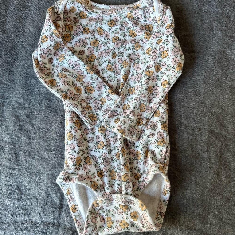 Floral Long Sleeve Onesie
